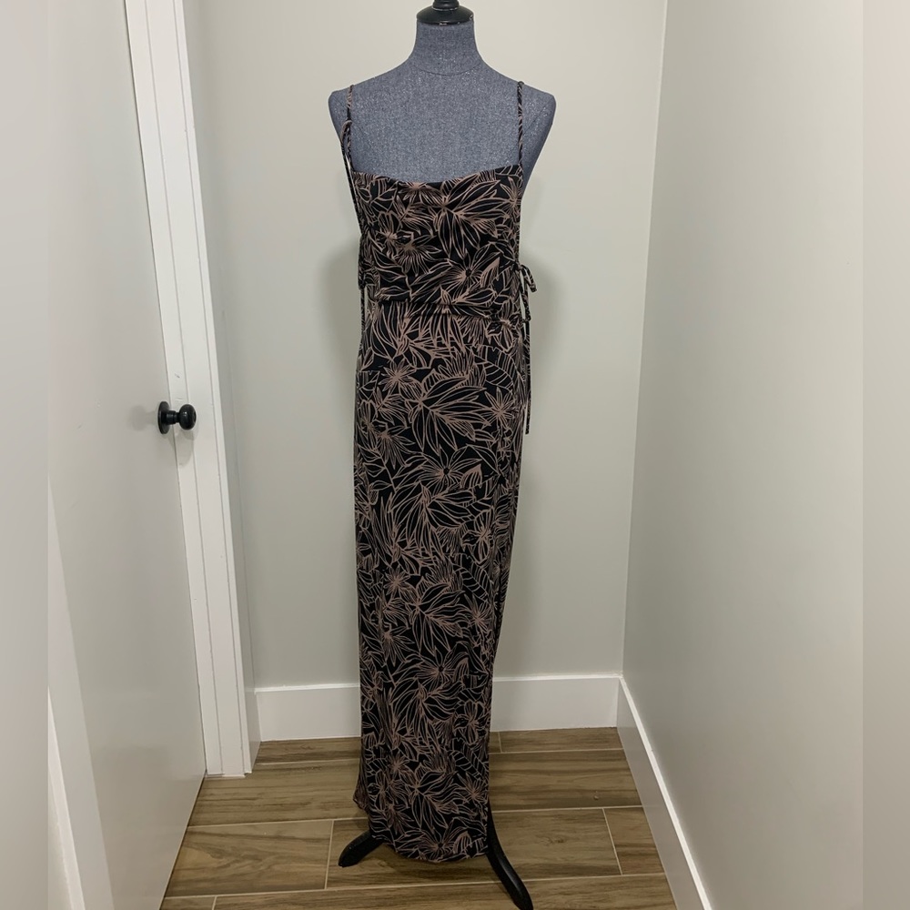 Misty Rose Long Slit Dress